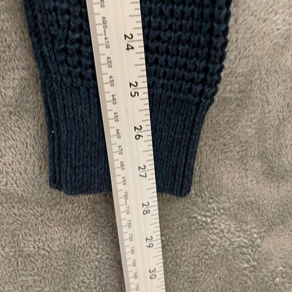 LL Bean Men Classic Preppy Heavy Waffle Knit 1/4 Pullover Mock Neck Sweater M - Picture 9 of 10